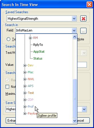 Search in Time View Form