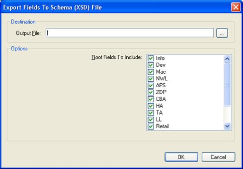Export Fields Structure to Schema - Figure 226