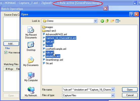 Choosing files for batch operations