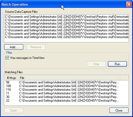 Matching files for batch operations